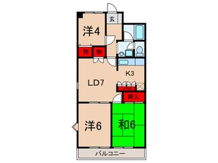 メゾン・フロ－ルの物件間取画像